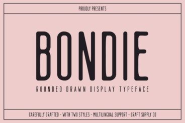 Bondie Rounded Drawn Font