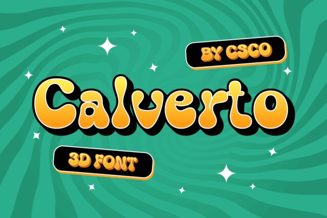 Calverto 3D Font - Befonts