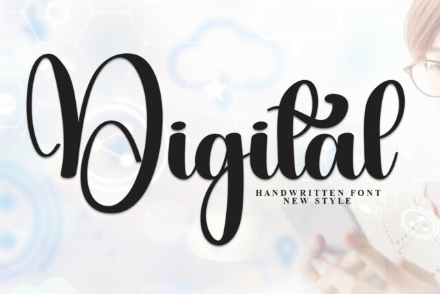 Digital Script Typeface - Befonts