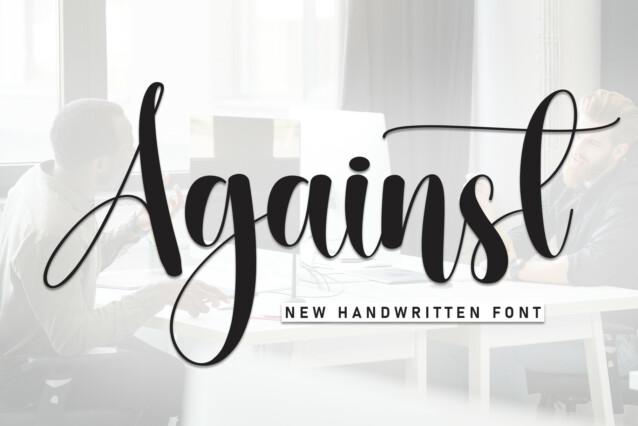 Against Script Font - Befonts