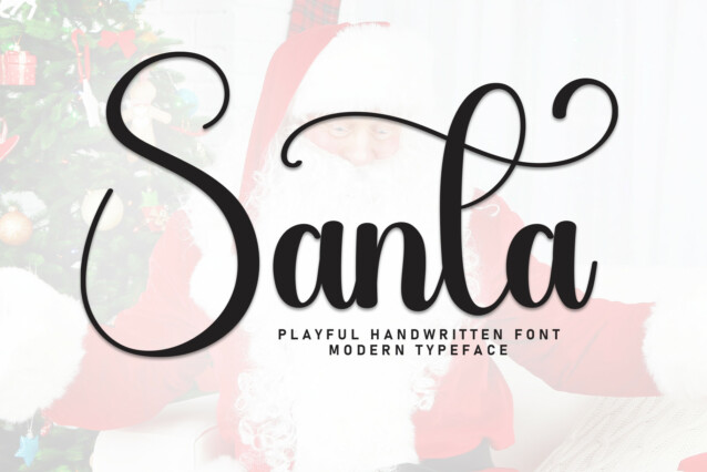 Santa Script Font - Befonts
