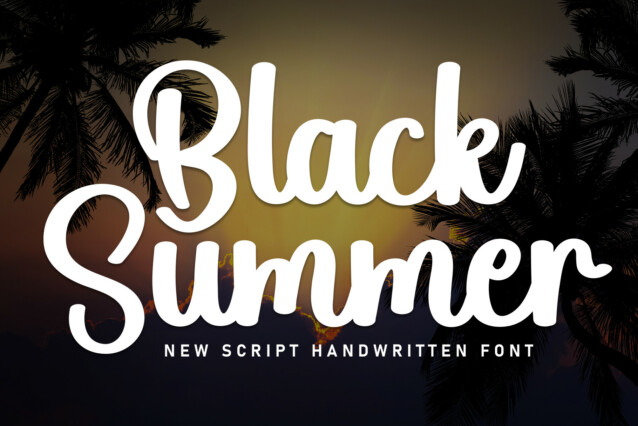 Black Summer Script Font - Befonts