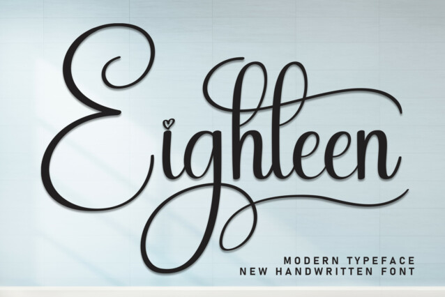 Eighteen Calligraphy Font - Befonts