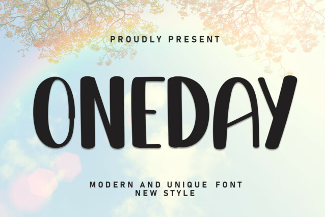 One Screen Font Oneday Display Font - Befonts