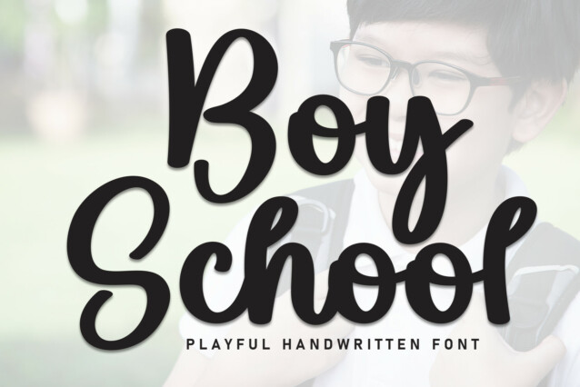 Boy School Script Font - Befonts