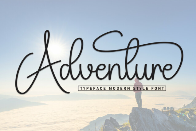 Adventure Script Typeface - Befonts
