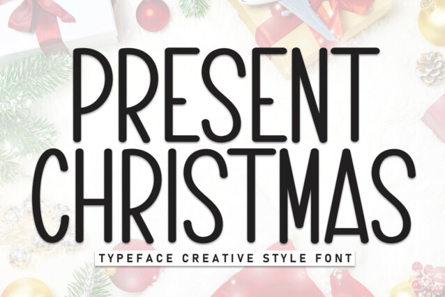 Present Christmas Display Font - Befonts