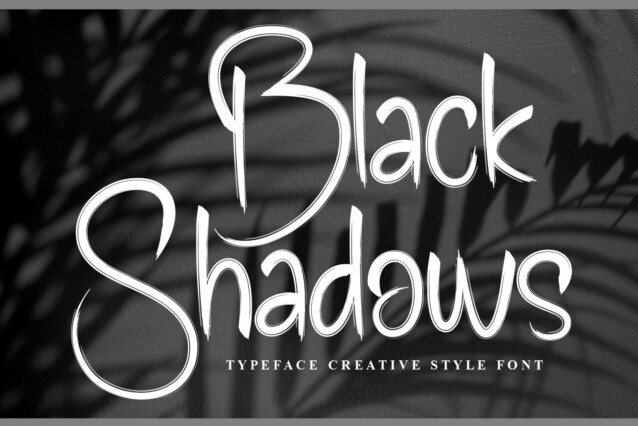 Black Shadows Brush Font - Befonts