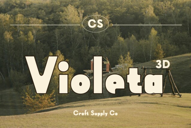 CS Violeta 3D Font - Download Free Font