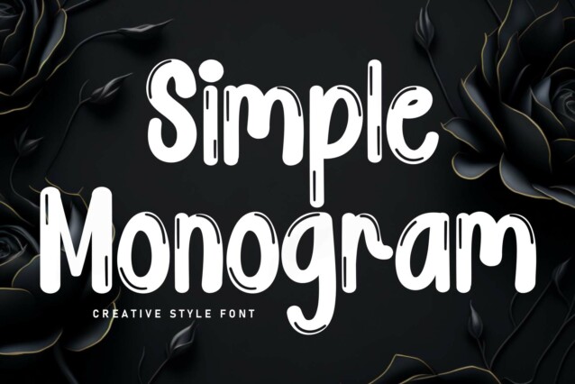 Simple Monogram Display Font - Befonts