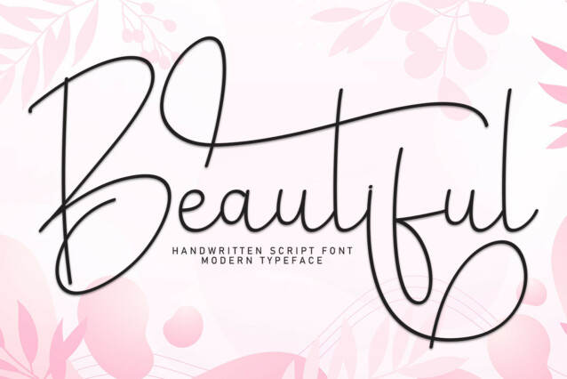Beautiful In Script Beautiful Script Font - Befonts
