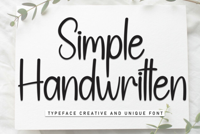 Simple Handwritten Font - Befonts