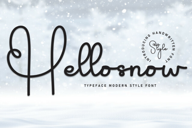First Snow Script Font Hellosnow Script Font - Befonts