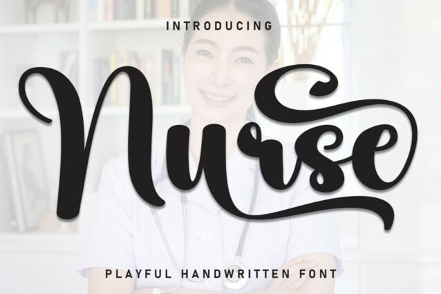 Nurses Week Script Font Nurse Script Font - Befonts