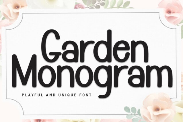 Garden Monogram Display Font - Befonts