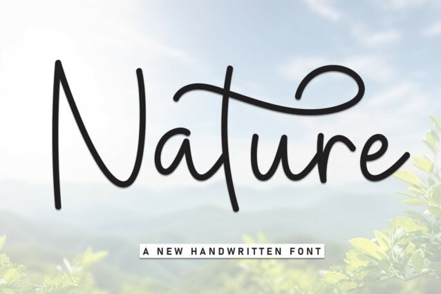 Nature Handwriting Font - Befonts