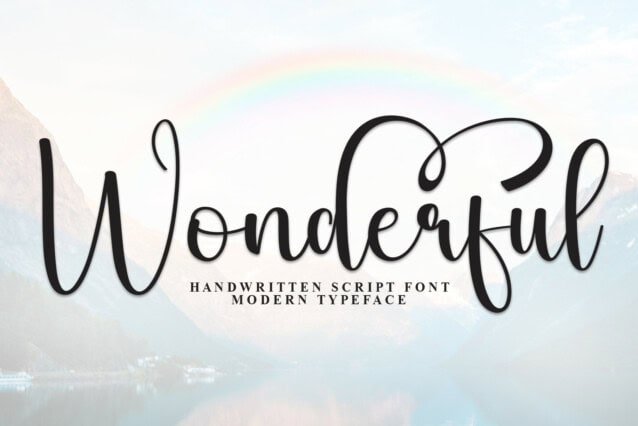 Wonderful Script Wonderful Script Font - Befonts