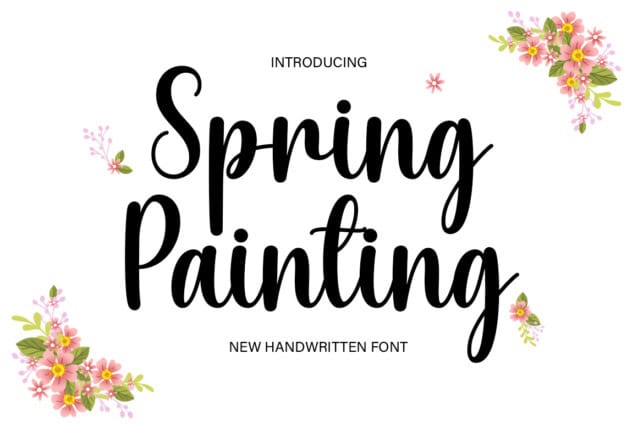 Spring Painting Font