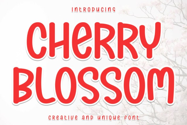 Cherry Blossom Display Font - Befonts