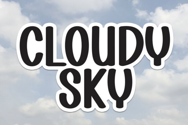 Cloudy Sky Display Font