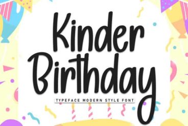 Kinder Birthday Display Font