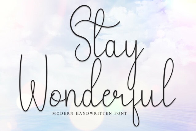 Stay Script Font Stay Wonderful Script Font - Befonts