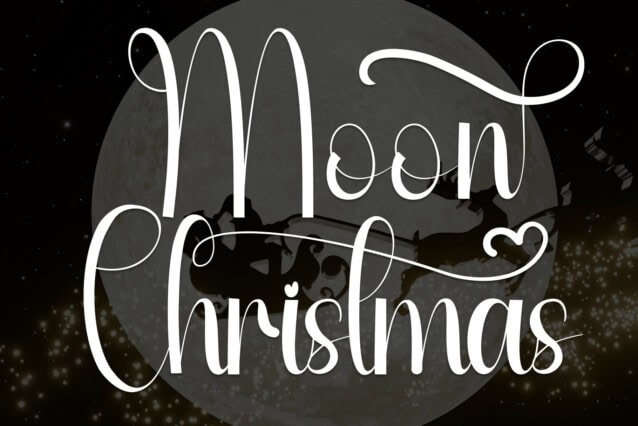 Moon Christmas Script Font - Befonts