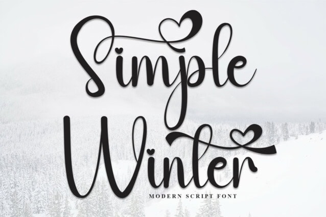 Simple Winter Script Font - Befonts