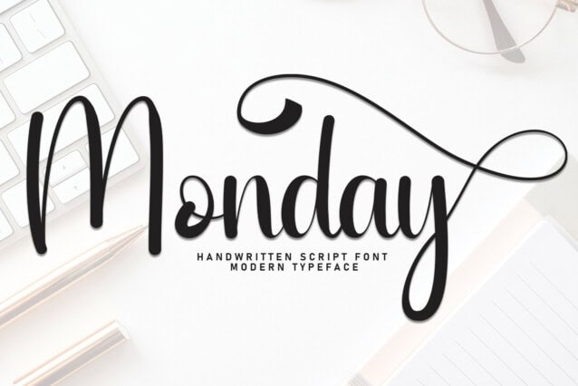 Monday Script Font - Befonts