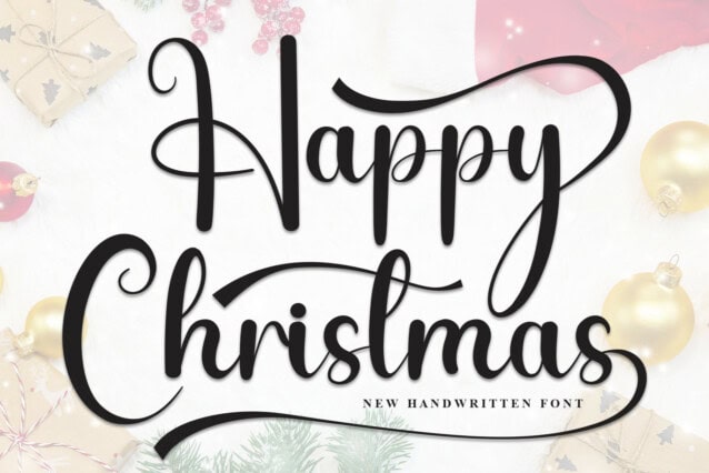 Happy Christmas Script Font - Befonts