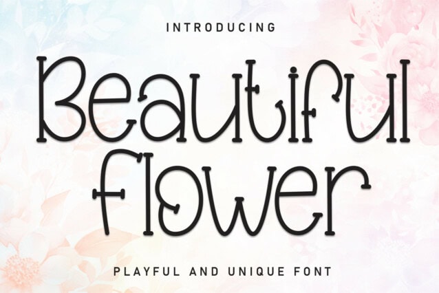 Beautiful Flower Display Font