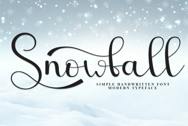 First Snow Script Font Snowfall Script Font - Befonts