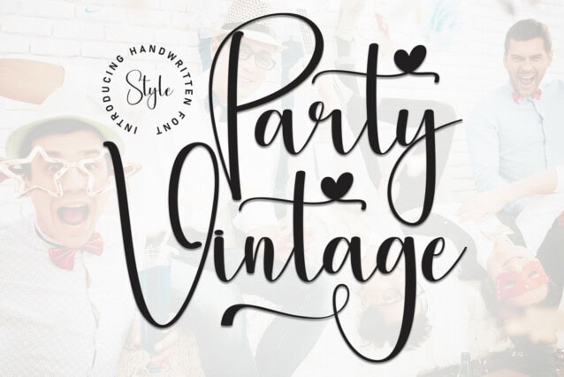 Party Vintage Script Font - Befonts