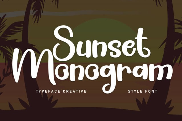 Sunset Monogram Display Font - Befonts