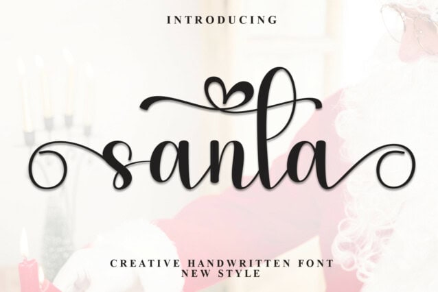 Santa Script Font - Befonts