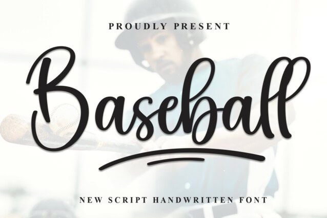 Baseball Script Font - Befonts