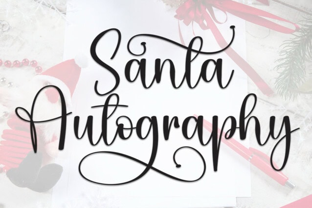 Santa Autography Script Font - Befonts