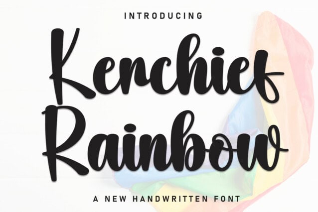 Kerchief Rainbow Script Font - Befonts