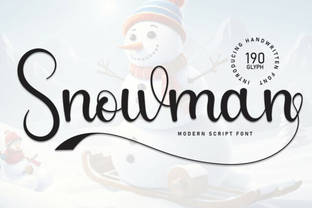 Snowman Script Font - Download Free Font