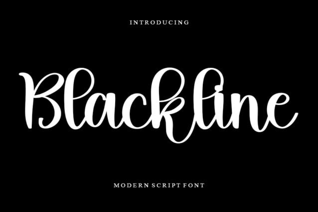 Blackline Script Font - Befonts