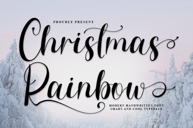 Christmas Rainbow Script Font - Befonts
