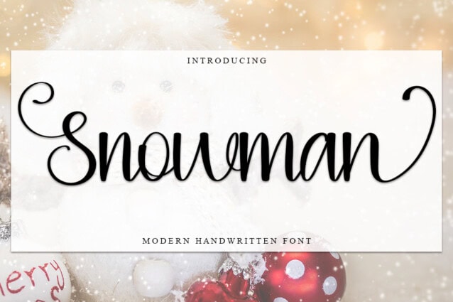 Snowman Script Font - Download Free Font