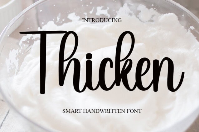 Thicken Script Font