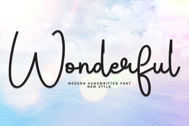 Wonderful Script Wonderful Script Font - Befonts