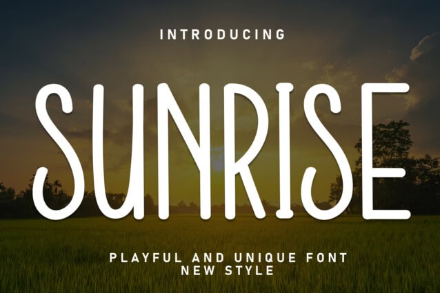Sunrise Display Font - Befonts