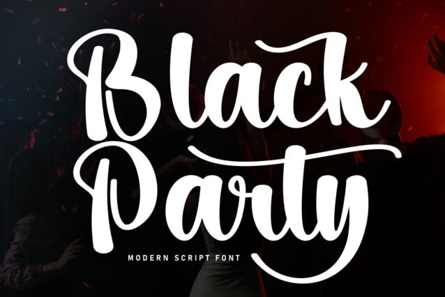 Black Party Script Font - Befonts