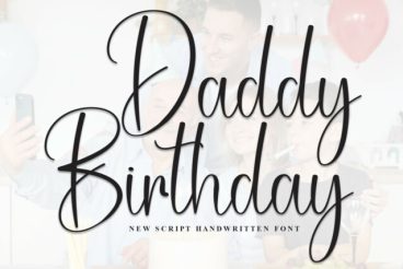 Daddy Birthday Script Font