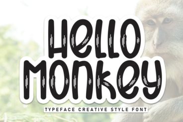 Hello Monkey Display Font