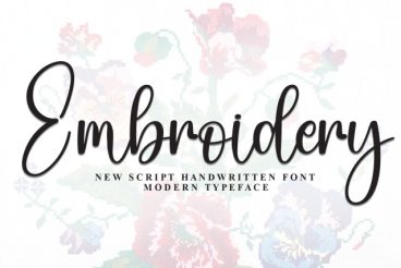 Embroidery Script Font