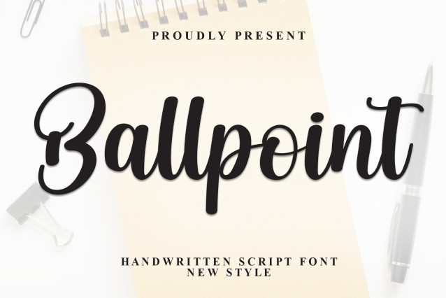 Ballpoint Script Font - Befonts